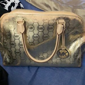 Michael kors metallic gold handbag